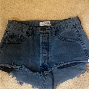 One Teaspoon black jean skirt size 24